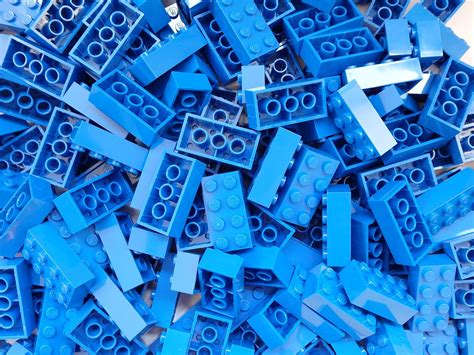 Lego Bricks Blue 2x4 Part 3001 X 25 Uk Toys And Games