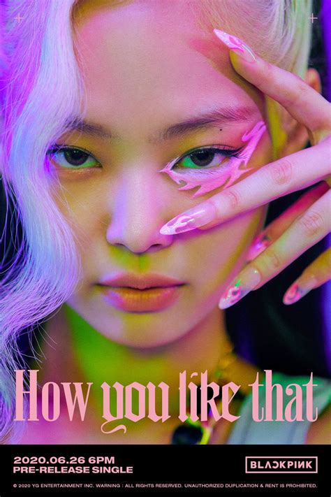 5 Blackpink Jennie How You Like That Teaser Poster 26 June 2020