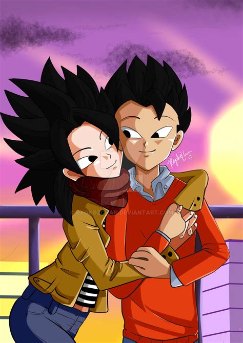 Cabba X Caulifla Winter Love By Ryokozchan On Deviantart