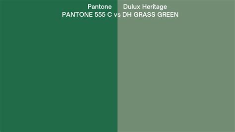 Pantone 555 C Vs Dulux Heritage Dh Grass Green Side By Side Comparison