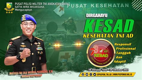 Dirgahayu Kesehatan Angkatan Darat Pusat Polisi Militer Tni Ad