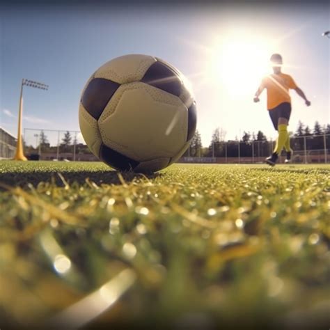 Premium Ai Image Closeup Shot Of A Soccer Ball