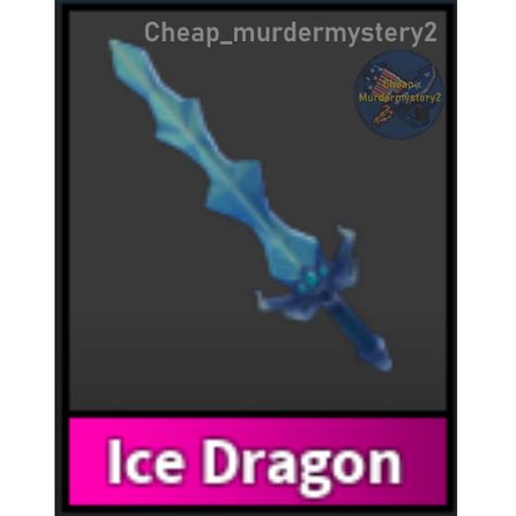 Roblox Murder Mystery 2 Mm2 Ice Dragon Godly Fast Delivery Read