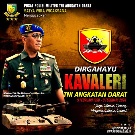 Dirgahayu Kavaleri Tni Angkatan Darat Pusat Polisi Militer Tni Ad