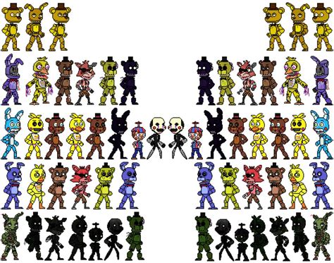 Fnaf Sprites By Frazamatron On Deviantart Fnaf Sprite Deviantart