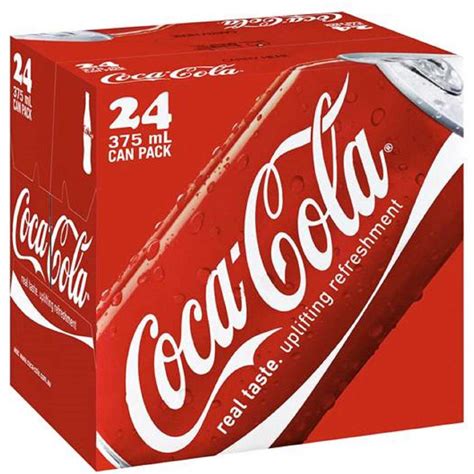 Coca Cola Drink Cans 24x375ml Big W