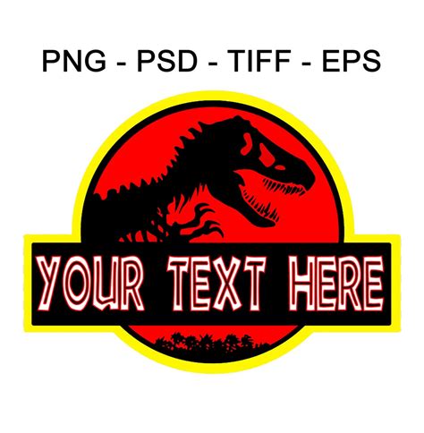 Jurassic Park Jurassic World Blank Logo Png Fileinstant Download Etsy