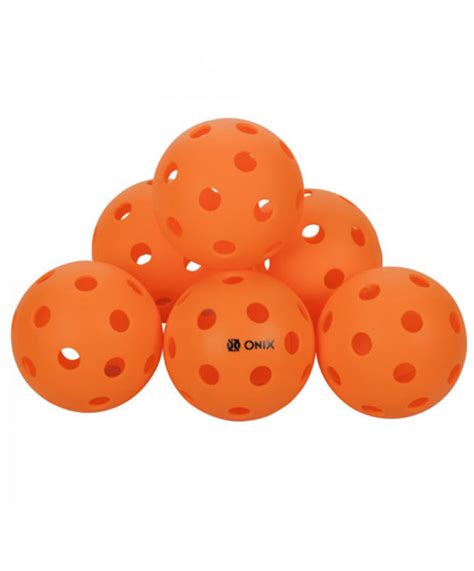 Onix Pure 2 Indoor Pickleballs Orange 6 Pack Kz32006o