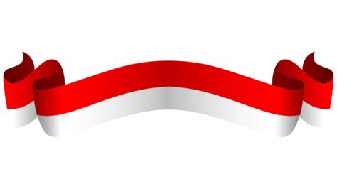 Merah Putih Vector Design Images Pita Merah Putih Bendera Indonesia Or