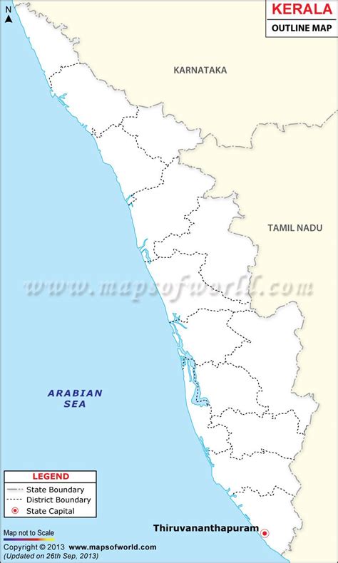 Kerala Outline Map