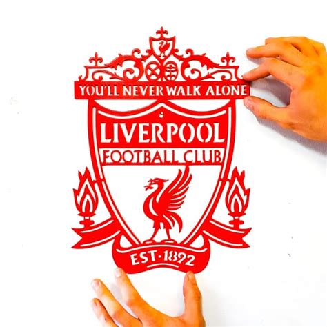 Liverpool Fc Crest Wall Plasma Metal Art