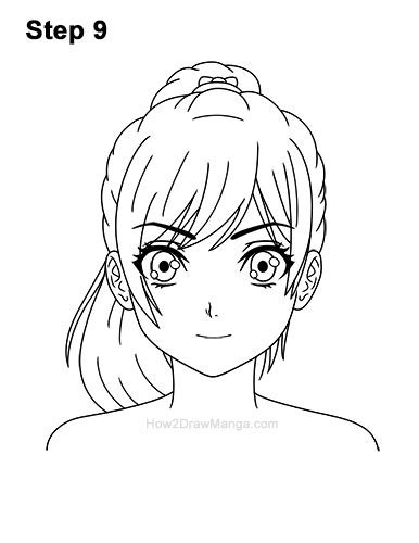 How To Draw A Girl With A Ponytail