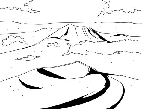 Coloriage Volcan 13 Dessin Gratuit à Imprimer