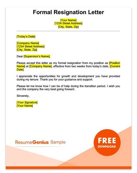 Use our two weeks notice templates & resignation letter examples to create you own. A sample formal two weeks notice resignation letter ...