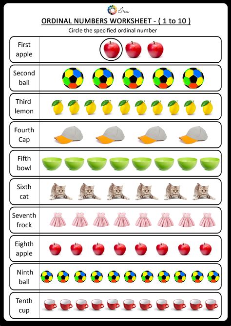 Activities For Teaching Ordinal Numbers