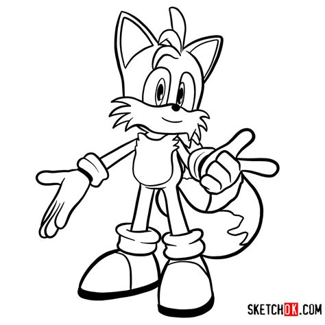 How To Draw Tails Sonic The Hedgehog Sketchok Easy Drawing Guides