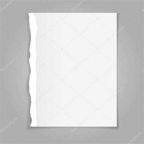 Ilustración Vectorial De Hoja En Blanco De Papel Desgarrado 2022