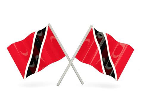 Two Wavy Flags Illustration Of Flag Of Trinidad And Tobago