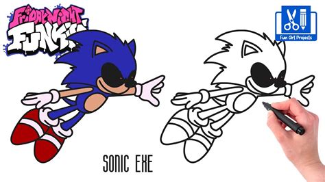 How To Draw Confronting Yourself Sonic Exe Fnf Mod Character Easy