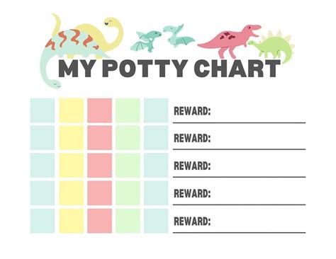 Free Printable Dinosaur Potty Training Chart