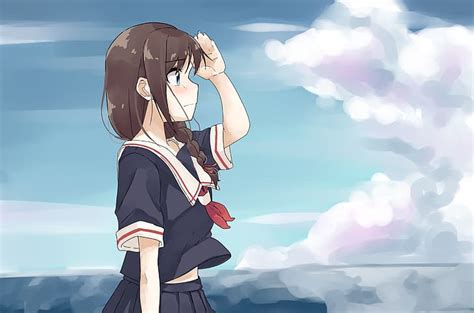 Anime Chicas Anime Kantai Collection Shigure KanColle Uniforme