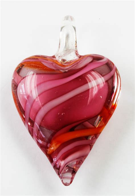 Glass Heart Pendant Auckland Beads