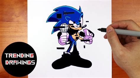 How To Draw Fnf Mod Character Pibby Sonic Easy S By