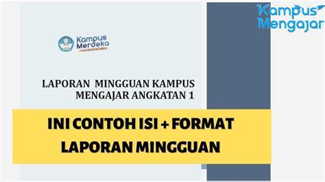 Contoh Laporan Mingguan Magang Kampus Merdeka 2023 IMAGESEE