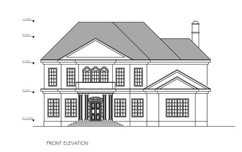 NEW SINGLE STORY HOUSE PLAN FRONT ELEVATION DWG NET Cad Blocks And