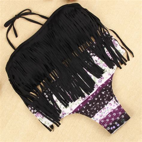 Fringed Bikinis Triangle Swimwear Split Swimsuit Beach Bikini Sets