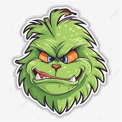 Grinch Sticker Vector Printable Grinch Face Printable Grinch Face