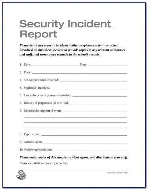 18 Sample Incident Report Templates In Ms Word Writing Word Excel