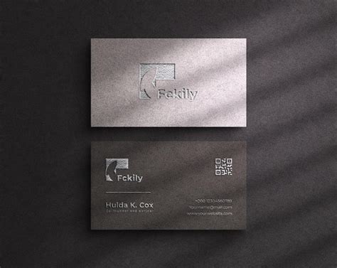 Premium Psd Luxury Business Card Mockup With Debossed Effect