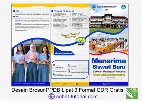 Template Brosur Sekolah Cdr Sekolahan Riset