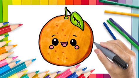 Como Dibujar Una Naranja Kawaii Youtube