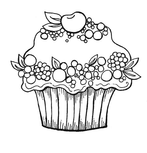 Gambar Cupcake Untuk Mewarnai Clip Art Library