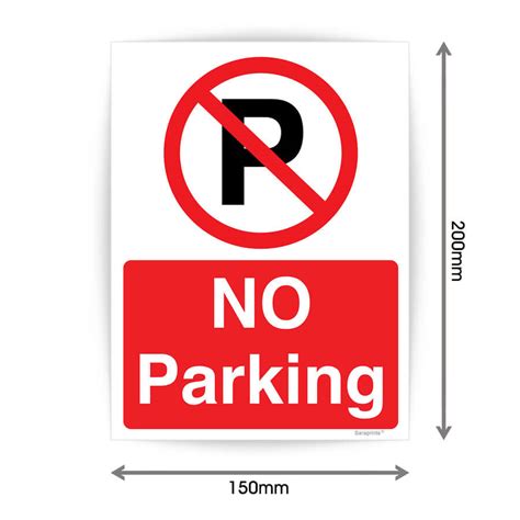 No Parking Zone Decaladhesive No Parking Labelno Parking Sign Sticker