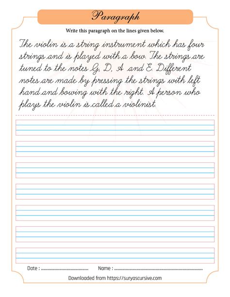 Free Printable Cursive Writing Worksheet 4 Kiddoworksheets