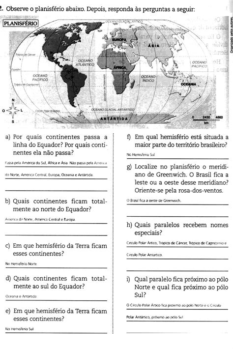 Geografia Atividades De Geografia Geografia Continentes E Oceanos 26000