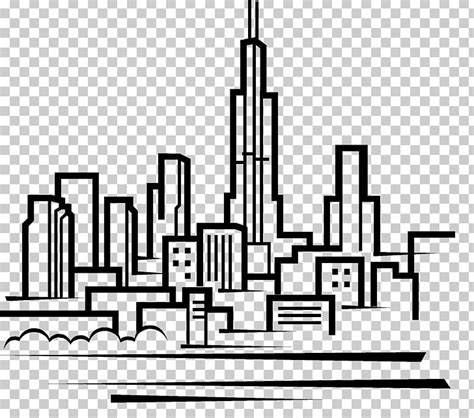 Chicago Skyline Outline Sketch