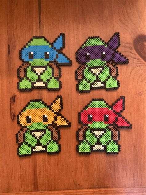 TMNT Teenage Mutant Ninja Turtle Perler Bead Etsy