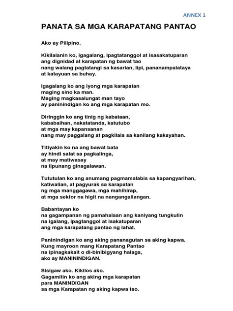 Sa Karapatan Sa Buhay May Tungkulin Ang Bawat Tao Na