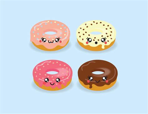 Donuts Kawaii Cute Donuts Chibi Kawaii Kawaii Cute Donut Logo