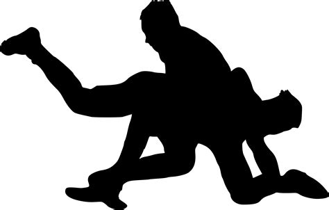 15 Wrestling Silhouette Png Transparent