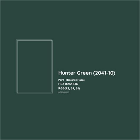 Benjamin Moore Hunter Green 2041 10 Paint Color Codes Similar Paints