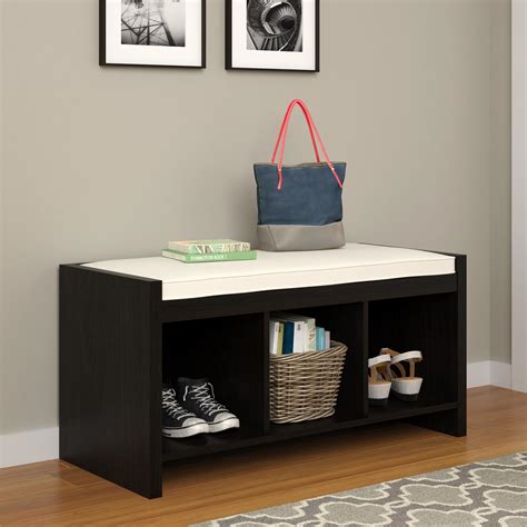 This vasagle shoe bench with a cushion top. Ameriwood Home Collingwood Entryway Storage Bench with ...