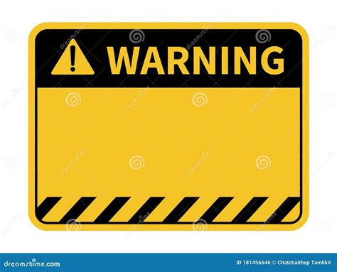 Warning Sign Blank Warning Sign On White Background Stock Vector