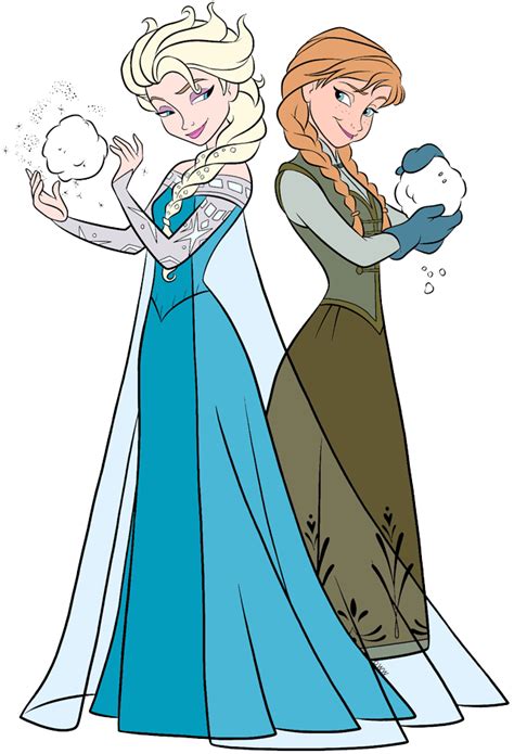 Anna And Elsa Clip Art Images From Frozen Disney Clip Art Galore