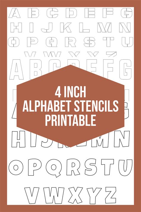 Printable Stencil Letters 4 Inch