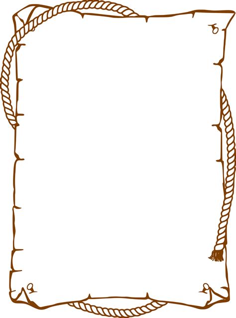 Clipart Cowboy Rope Border